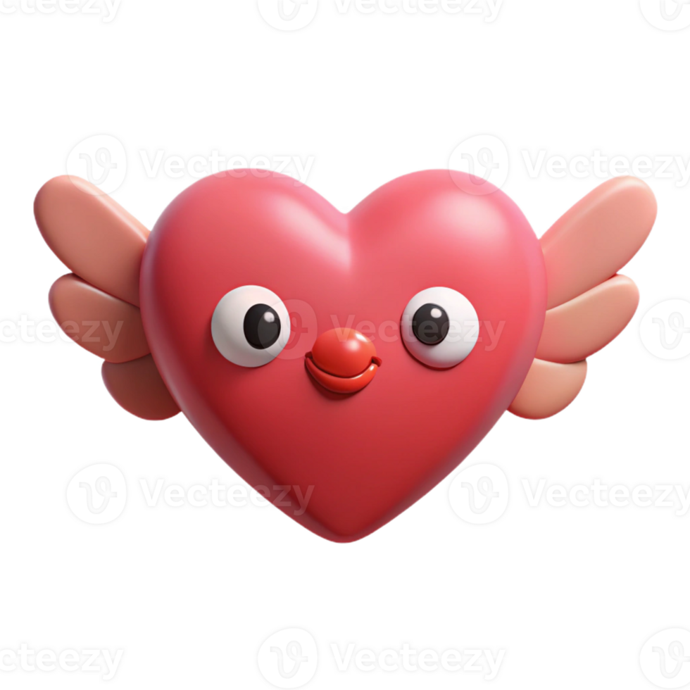 signature rustic Symmetrical heart-shaped character with small wings. Single-weight stroke, flat color, minimal with Scalable Design. gallery standard png