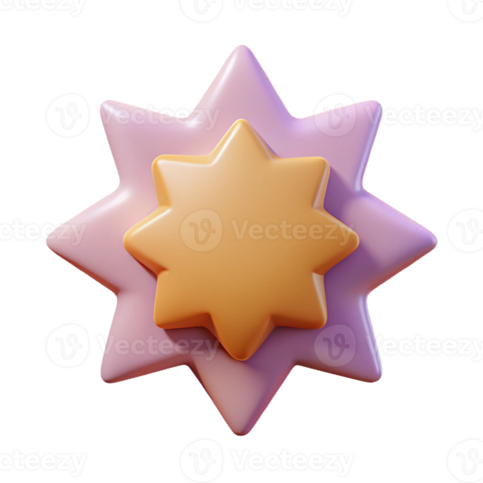 unforgettable futuristic Starburst badge with eight points. Minimal, flat color, crisp edges with Scalable Design. flawless png