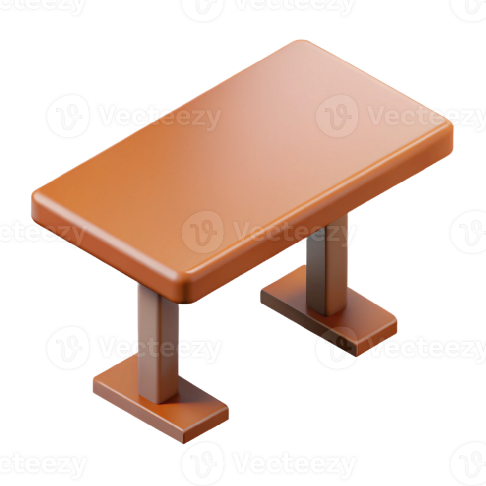 magnificent distinguished Minimal isometric table with single-weight stroke and brown color with Scalable Design. png