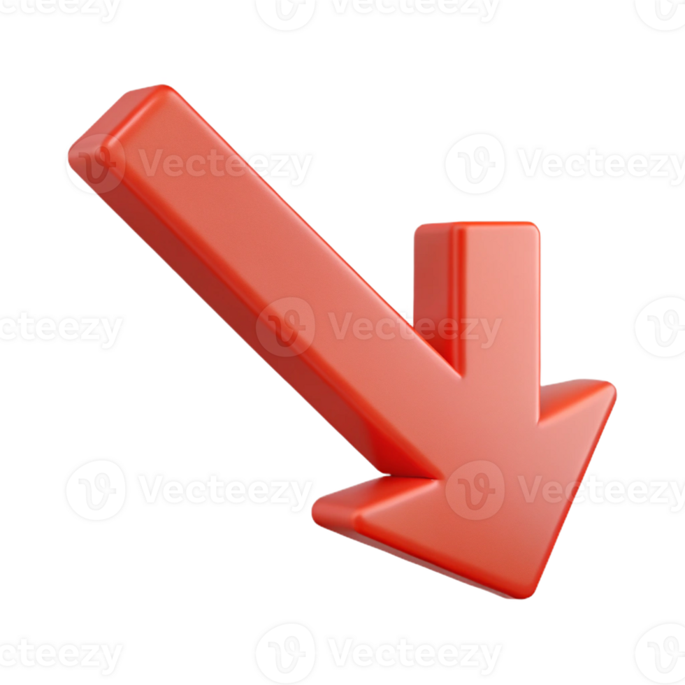 picturesque dreamy minimalist Downward trending arrow with a sharp point. Clean lines, minimal with Scalable Design. high quality png
