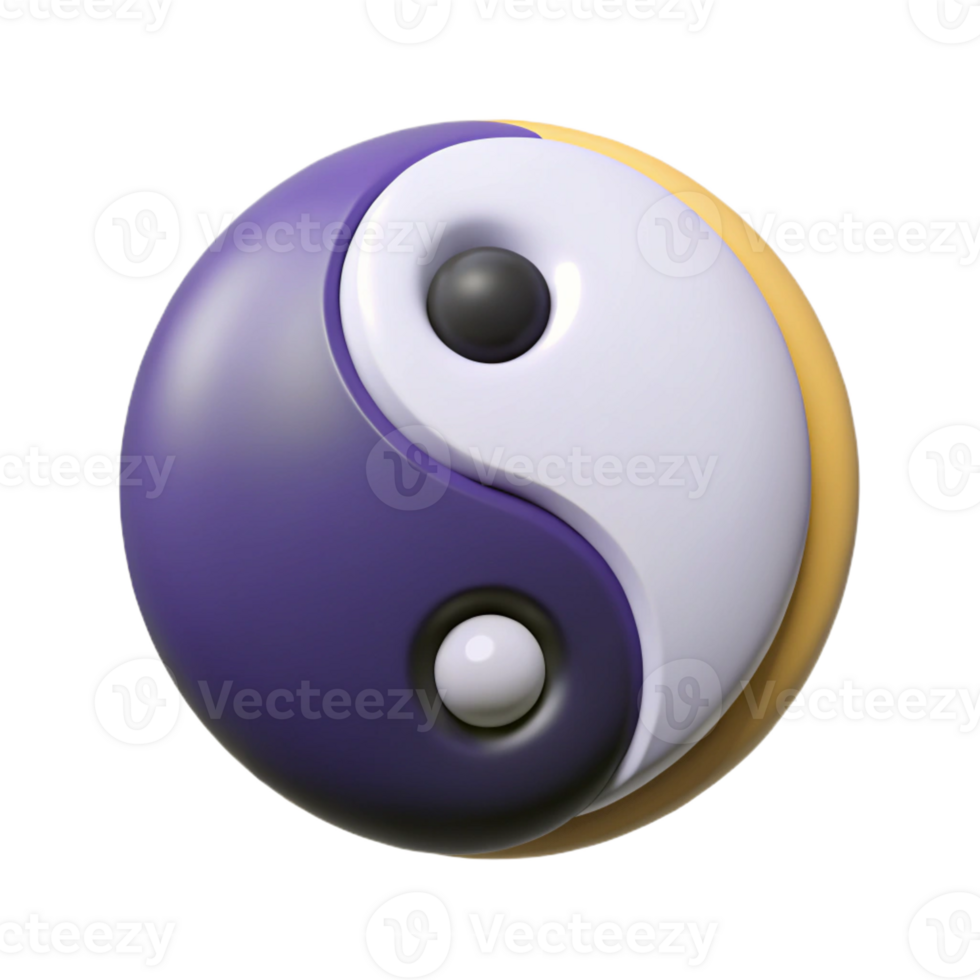 memorable tropical Yin-yang symbol character with clearly defined halves. Symmetrical design, flat color with Scalable Design. artisan png