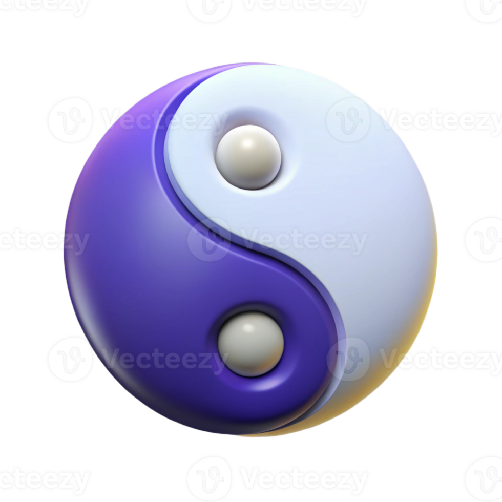 striking elegant Symmetrical yin yang symbol. Clean lines, flat color, minimal design with Scalable Design. high resolution png