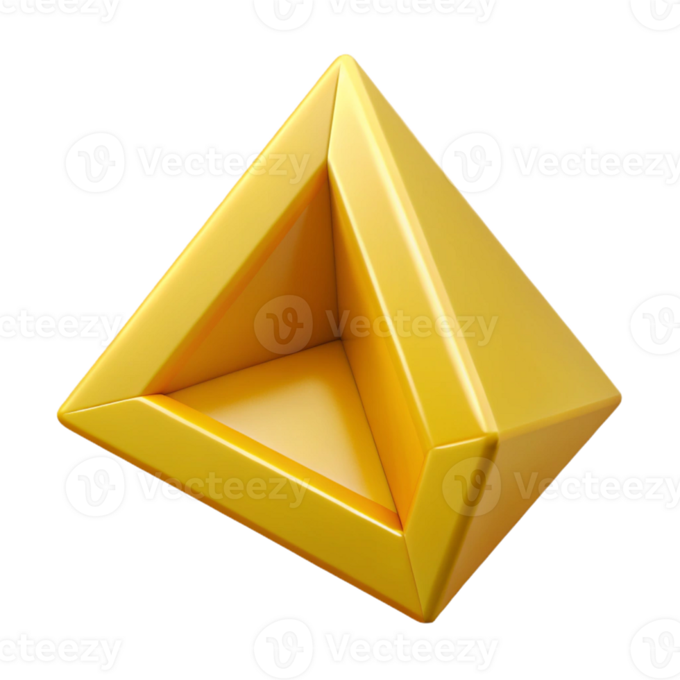 rare organic Geometric triangle with clean lines. Flat yellow color. with Scalable Design. refined png