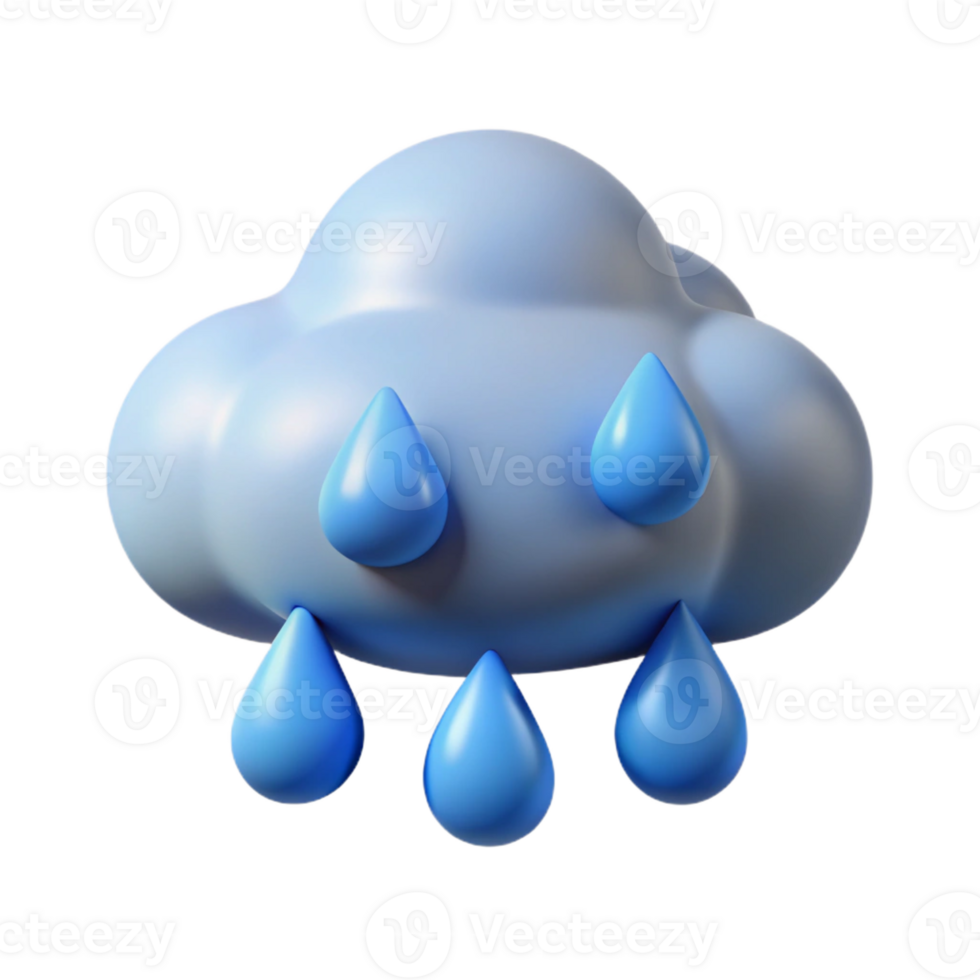 passionate alluring Circular cloud with raining teardrops. Flat color, clean lines, minimal design with Scalable Design. handcrafted png