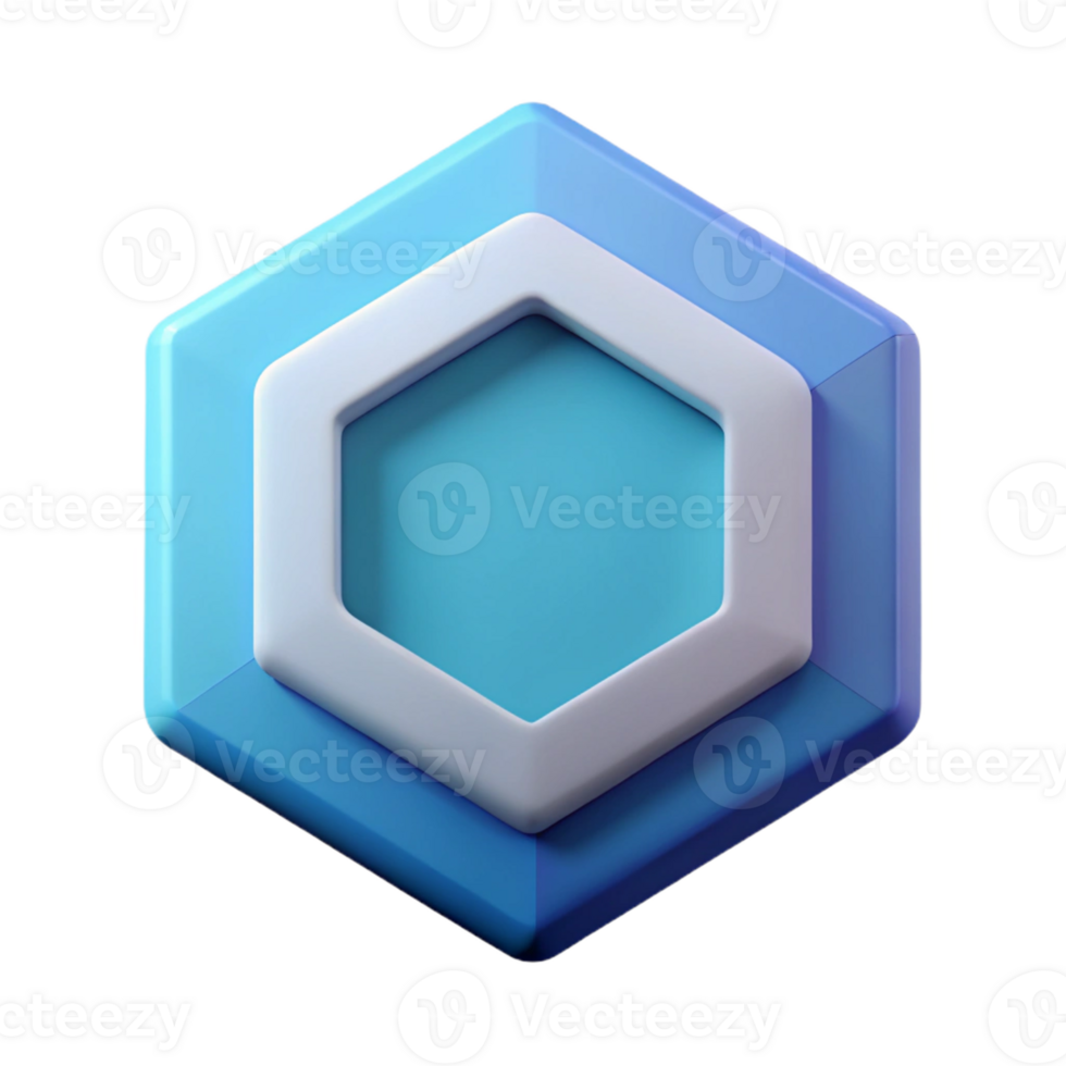 hypnotic surreal Geometric hexagon with flat color. Scalable, minimal design with Scalable Design. 8K png