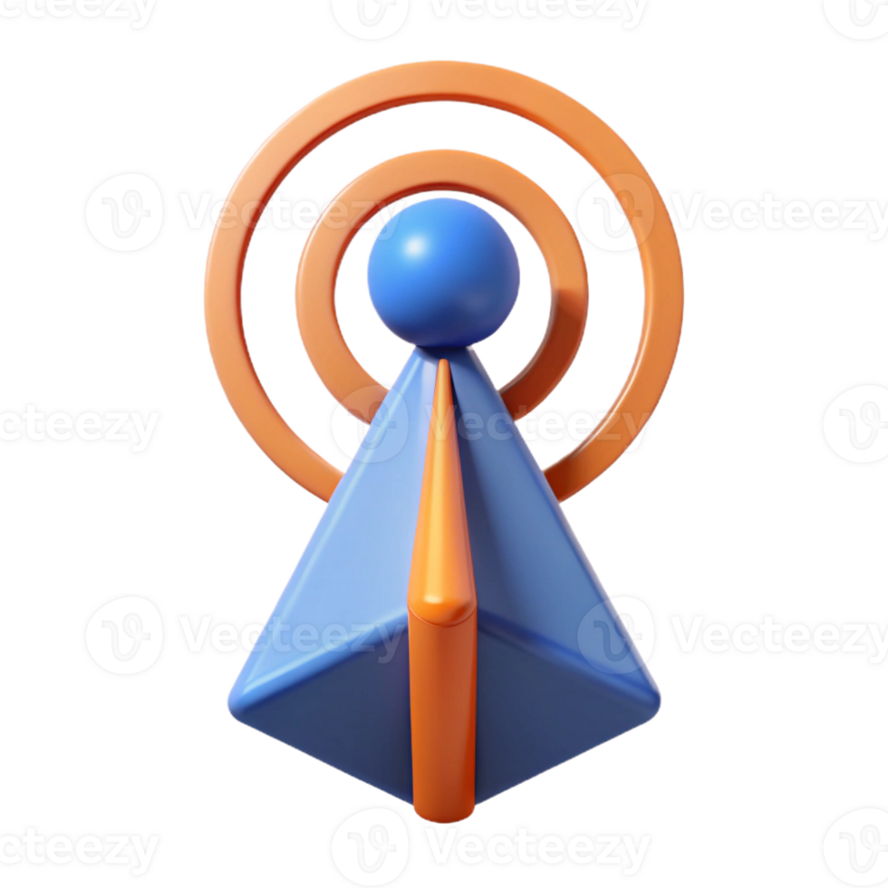 notable avant-garde Symmetrical isometric cross with sharp edges and a red color with Scalable Design. 4K png