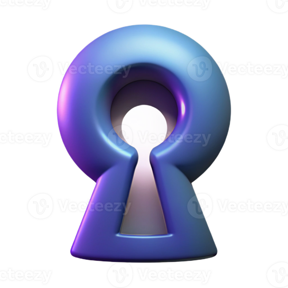 radiant unforgettable Keyhole shape with a gradient of circles inside. Geometric, with Scalable Design. png