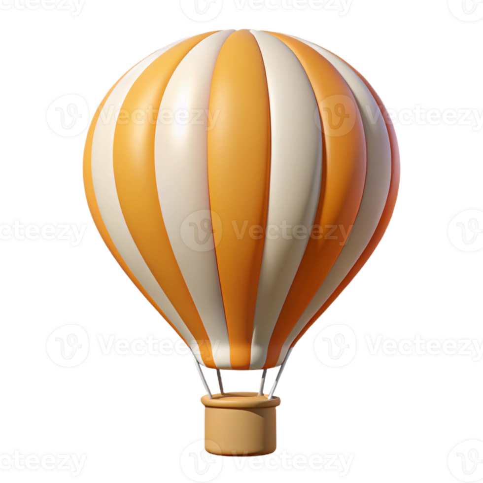 unparalleled avant-garde Scalable monoline hot air balloon. Single-weight stroke, minimal, flat color with Scalable Design. detailed png