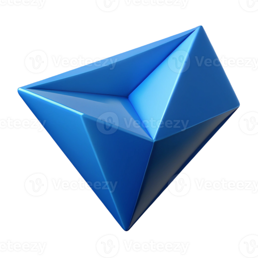 stunning melancholic artistic Abstract shape with sharp angles, flat blue. Crisp edges, clean lines. with Scalable Design. precision png