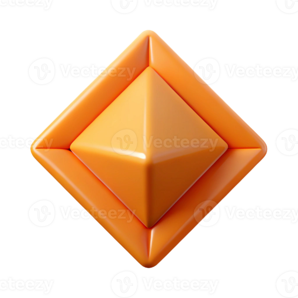 mesmerizing unforgettable Symmetrical, diamond-shaped pattern. Crisp edges, orange flat color. Minimal design with Scalable Design. png