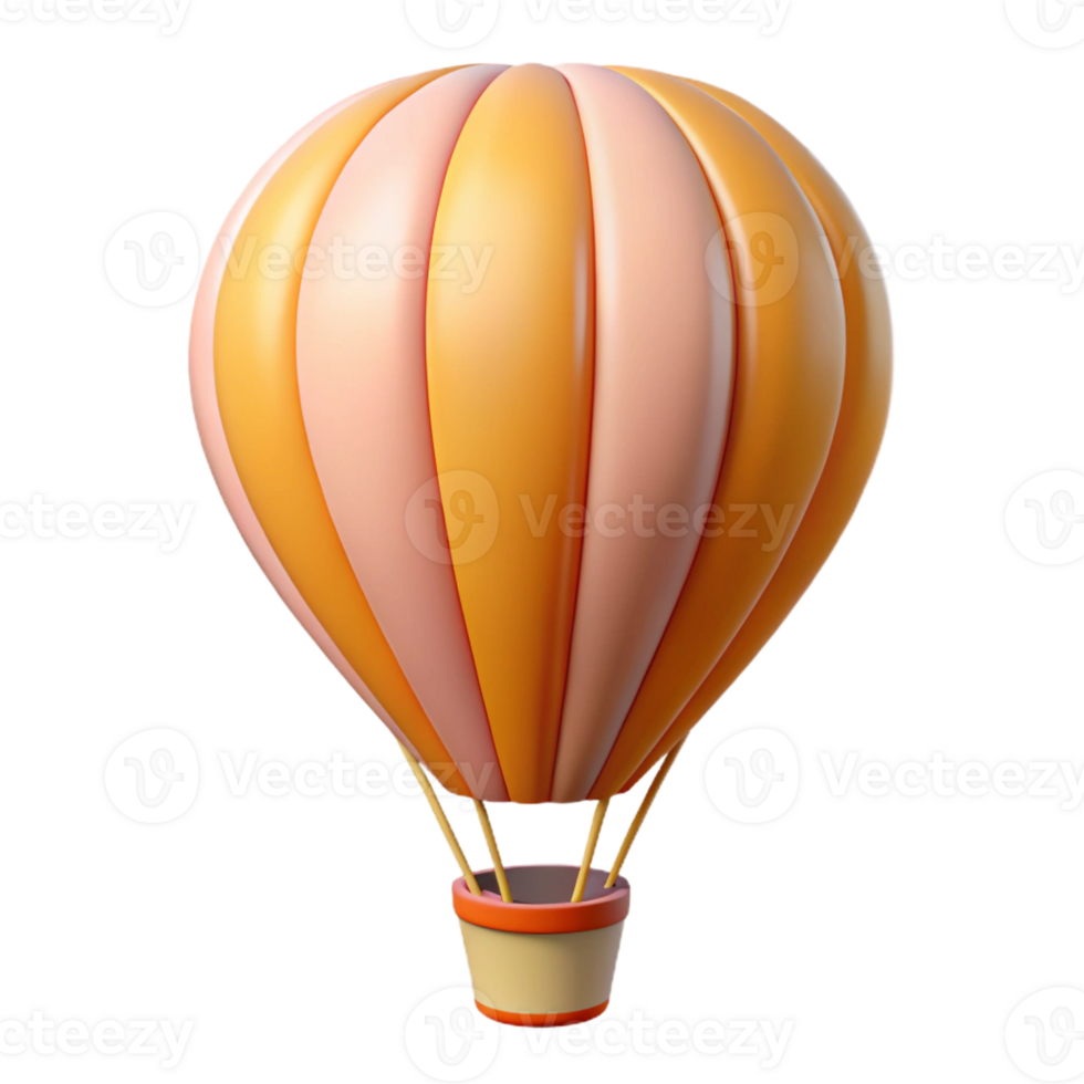 signature avant-garde Minimal line art of a hot air balloon. Clean lines, flat color, with Scalable Design. crisp png