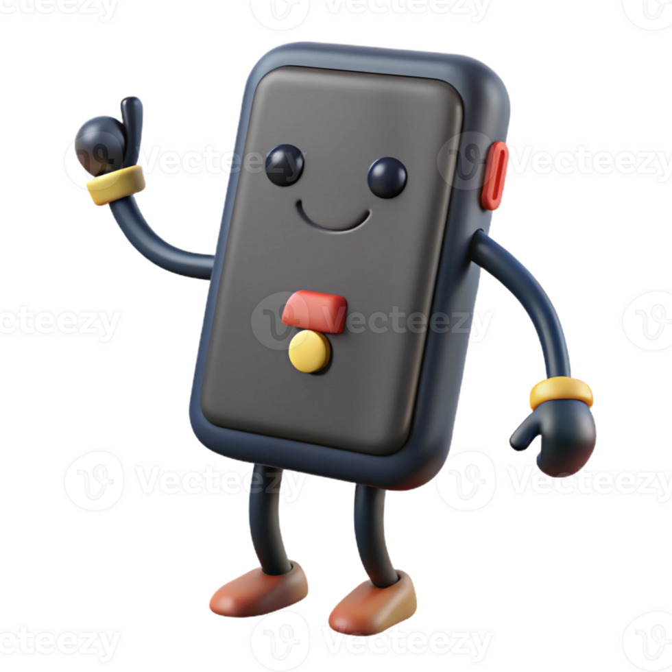 immaculate whimsical vintage Phone character with a simple button. Geometric, flat black color with Scalable Design. crisp png