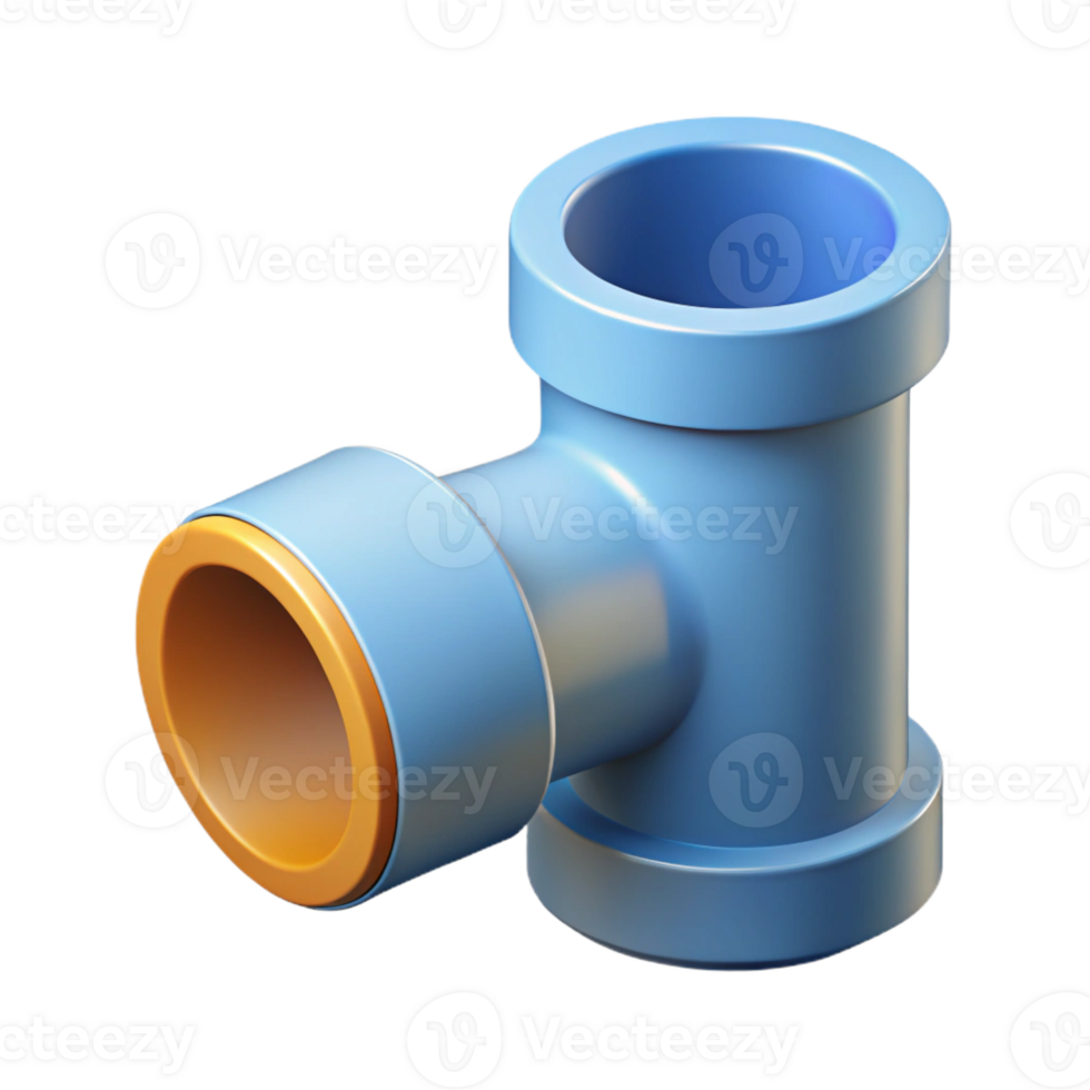 magnificent coveted Flat color illustration of a pipe fitting. Clean lines, single-weight stroke with Scalable Design. png