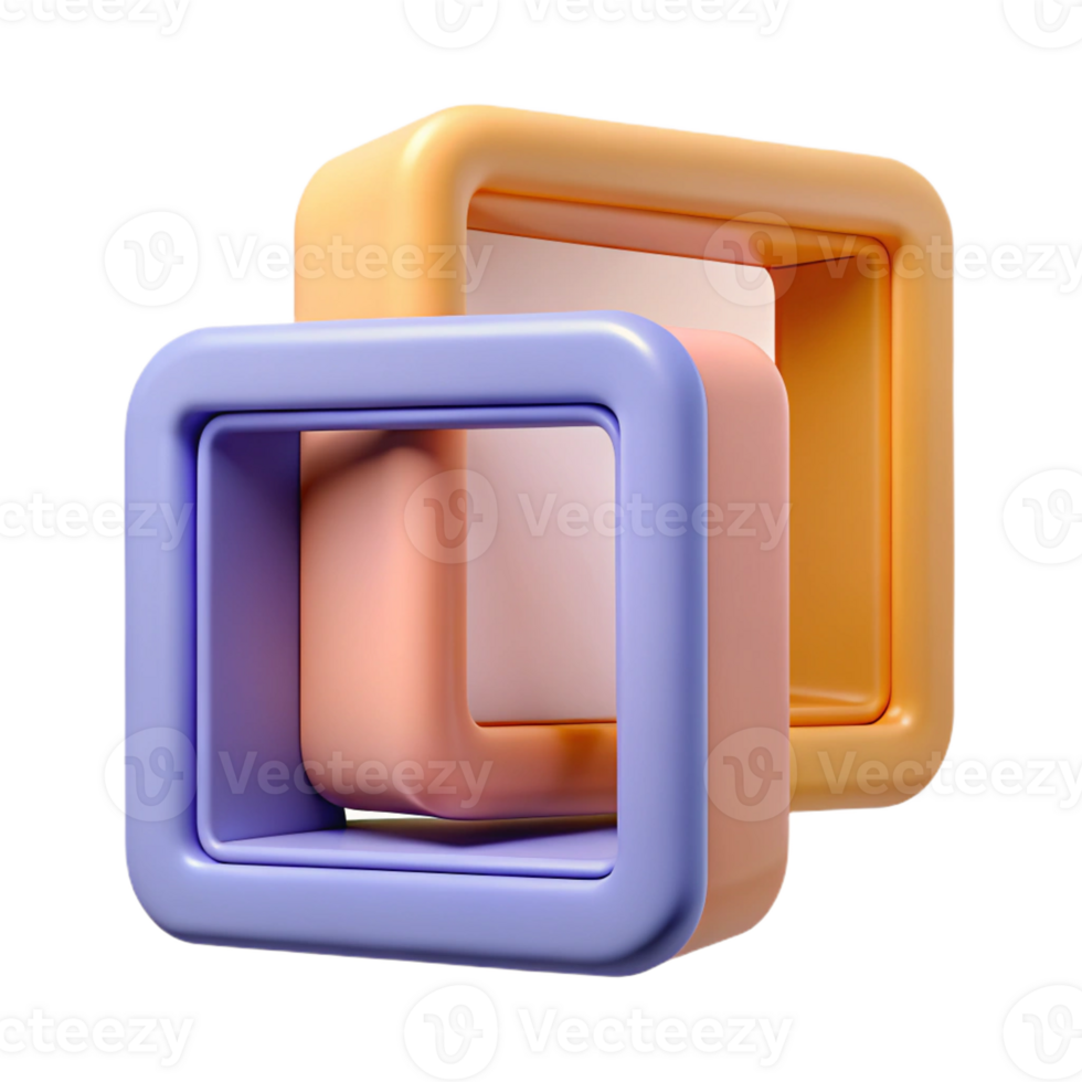 pristine minimalist Minimalist composition of rectangular frames. Crisp edges, flat color, with Scalable Design. 4K png