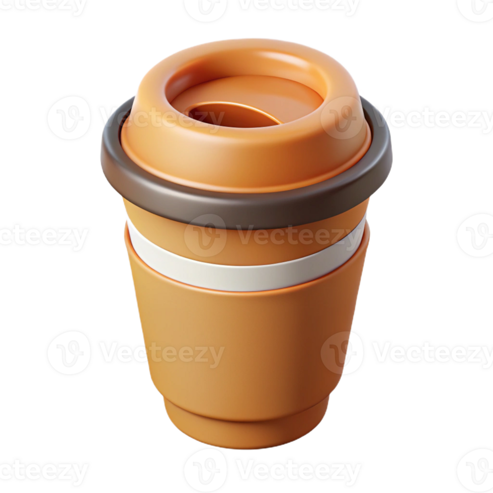 magnificent mysterious futuristic Stylized coffee cup. Clean lines, flat color, single-weight stroke with Scalable Design. detailed png