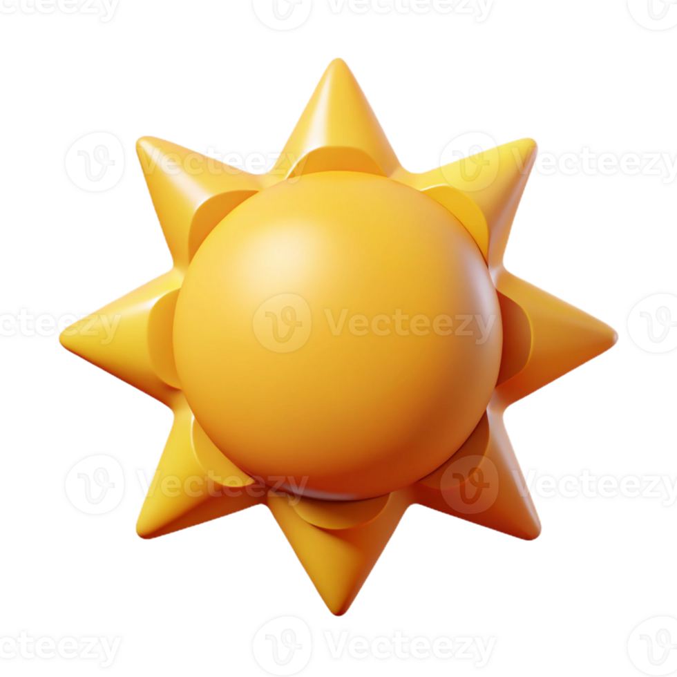 vibrant avant-garde Geometric, flat color sun icon. Crisp edges, single-weight stroke with Scalable Design. refined png
