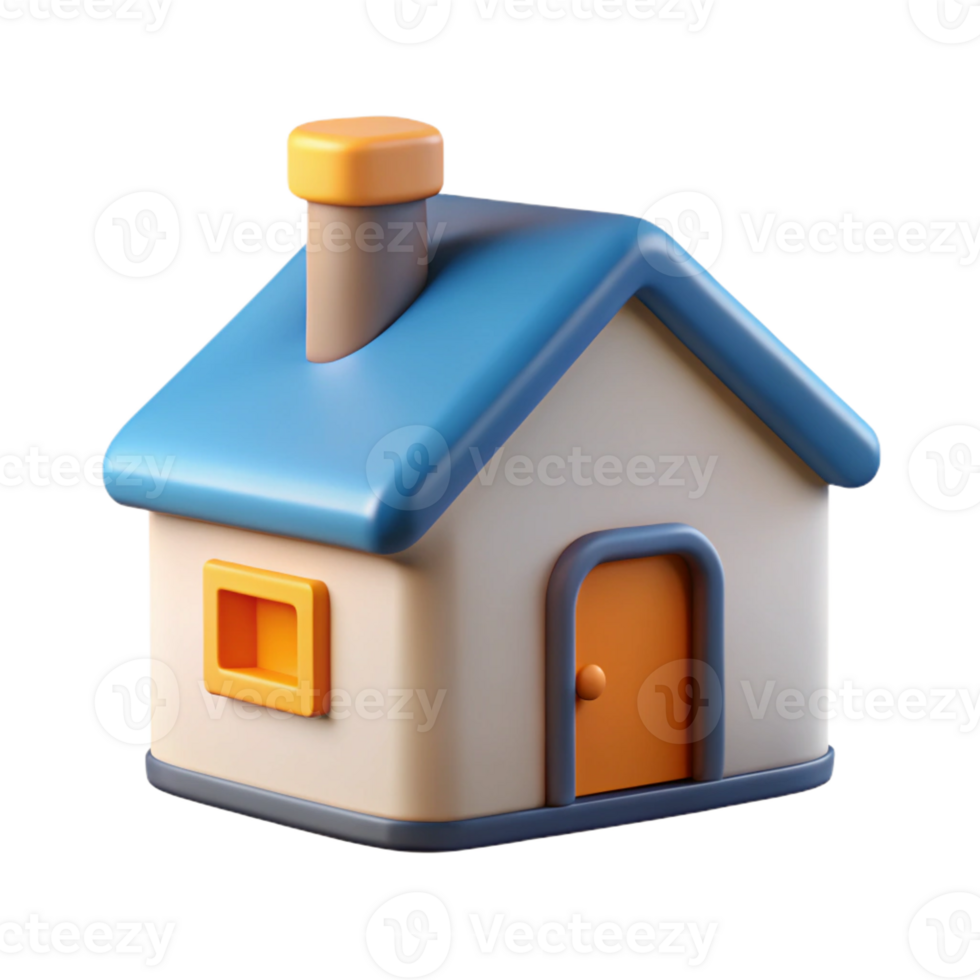 pristine nostalgic gothic House-shaped character with a square chimney. Clean lines, minimal design with Scalable Design. fine detail png
