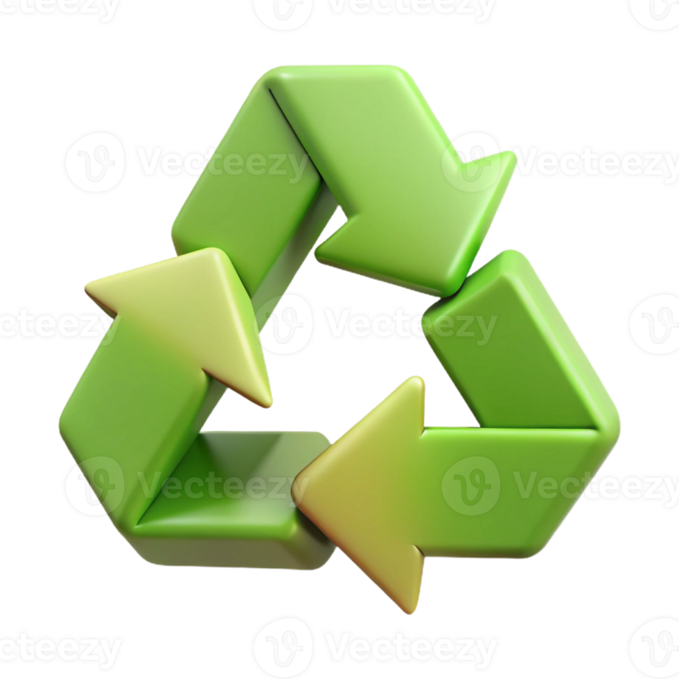 joyful vibrant Geometric recycling symbol. Sharp edges, flat color, minimal with Scalable Design. crisp png