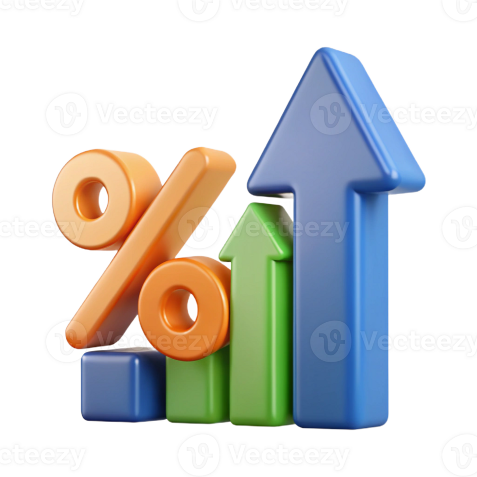 wonderful celebrated Upward trending arrow with percentage labels. Clean lines, flat color, minimal design with Scalable Design. png