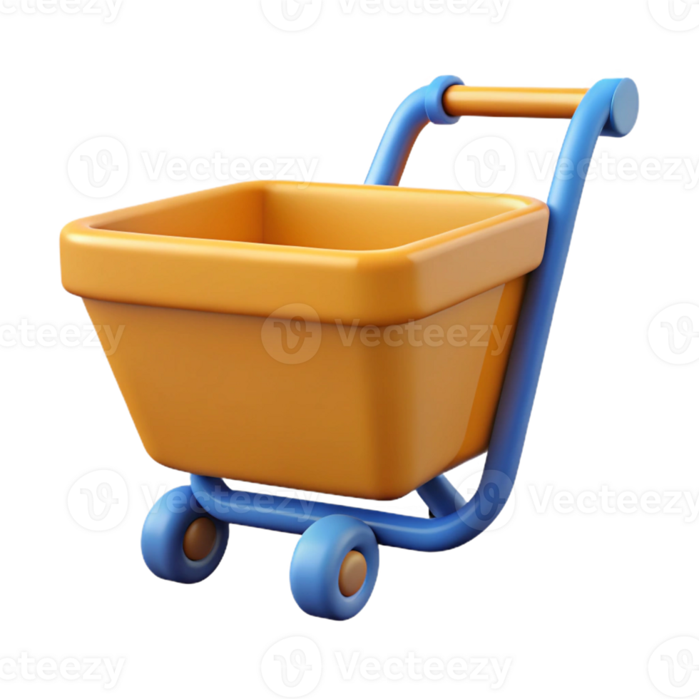 wonderful coastal Minimal design of a shopping cart. Flat color, clean lines with Scalable Design. luxury png