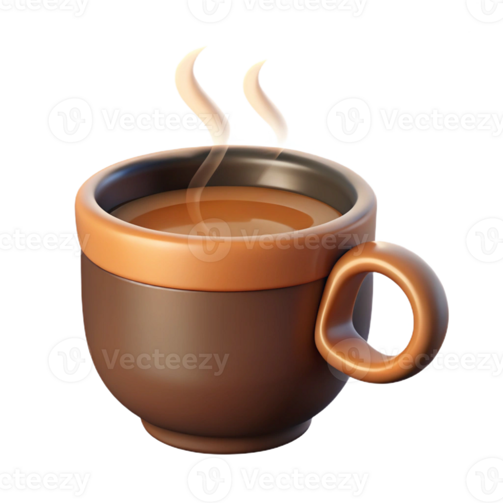 mysterious alluring Coffee cup with steam lines. Minimal design, crisp edges, flat color with Scalable Design. crisp png