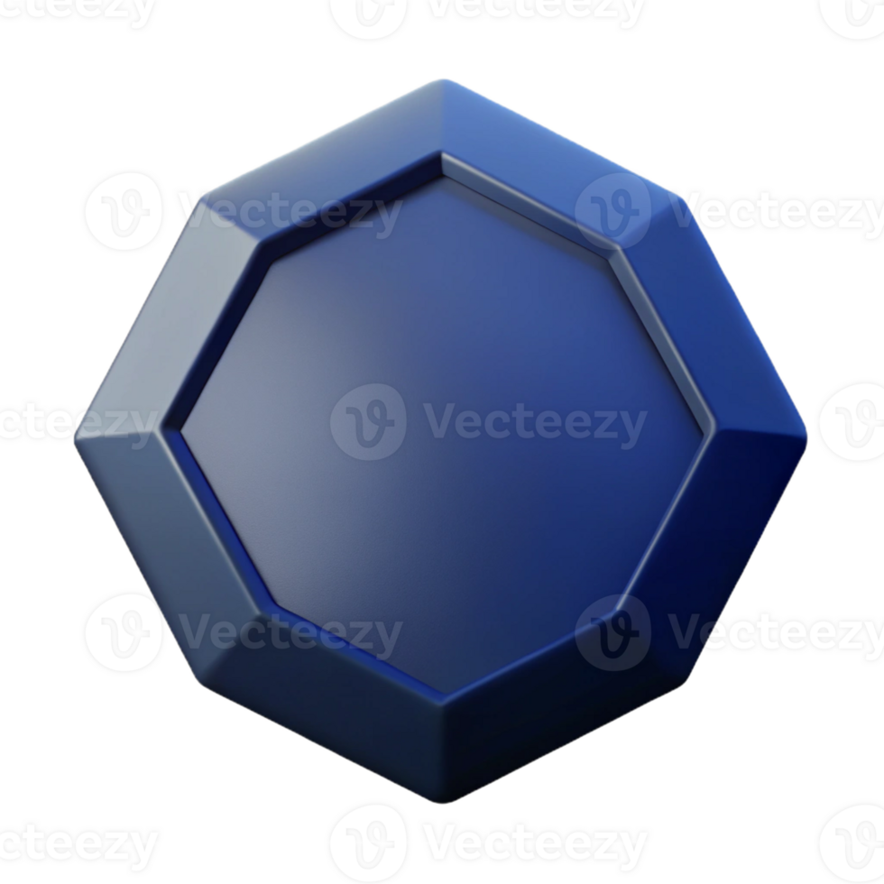 signature impressionist Octagon, single-weight stroke, dark blue. Geometric, with Scalable Design. top-tier png