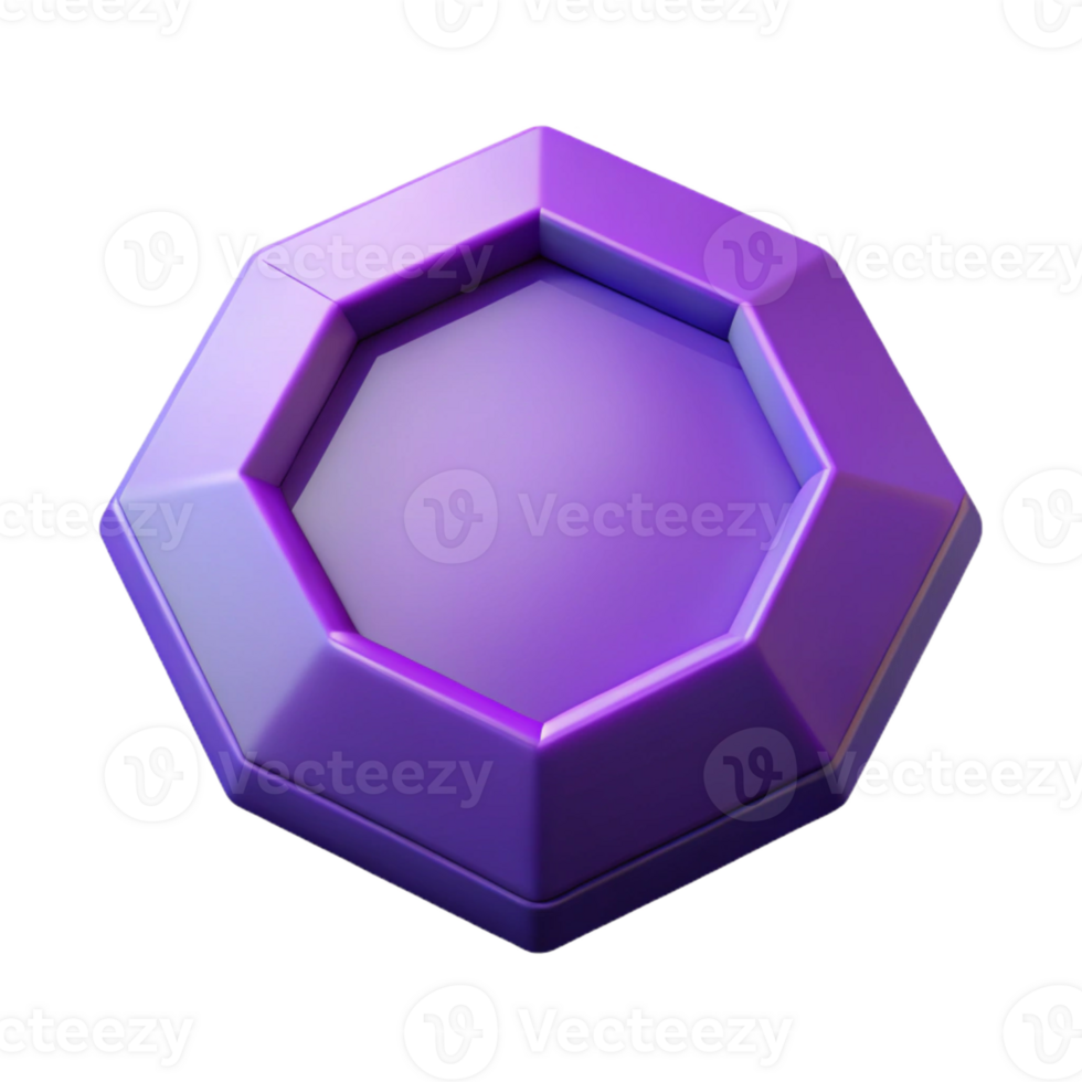 wonderful energetic victorian Symmetrical, octagonal shape. Crisp edges, purple flat color. Clean lines, with Scalable Design. premium png