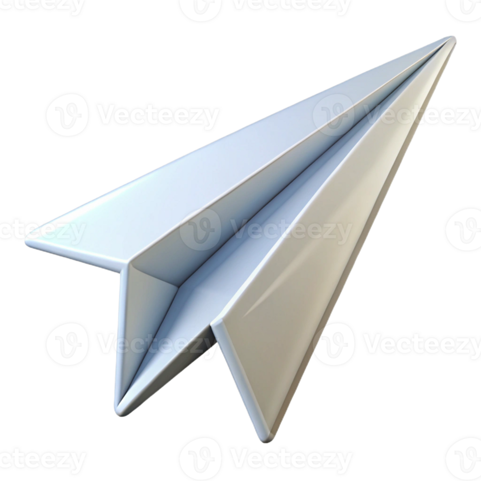 magnificent notable Minimal outline of a paper airplane. Clean lines, sharp edges, with Scalable Design. png