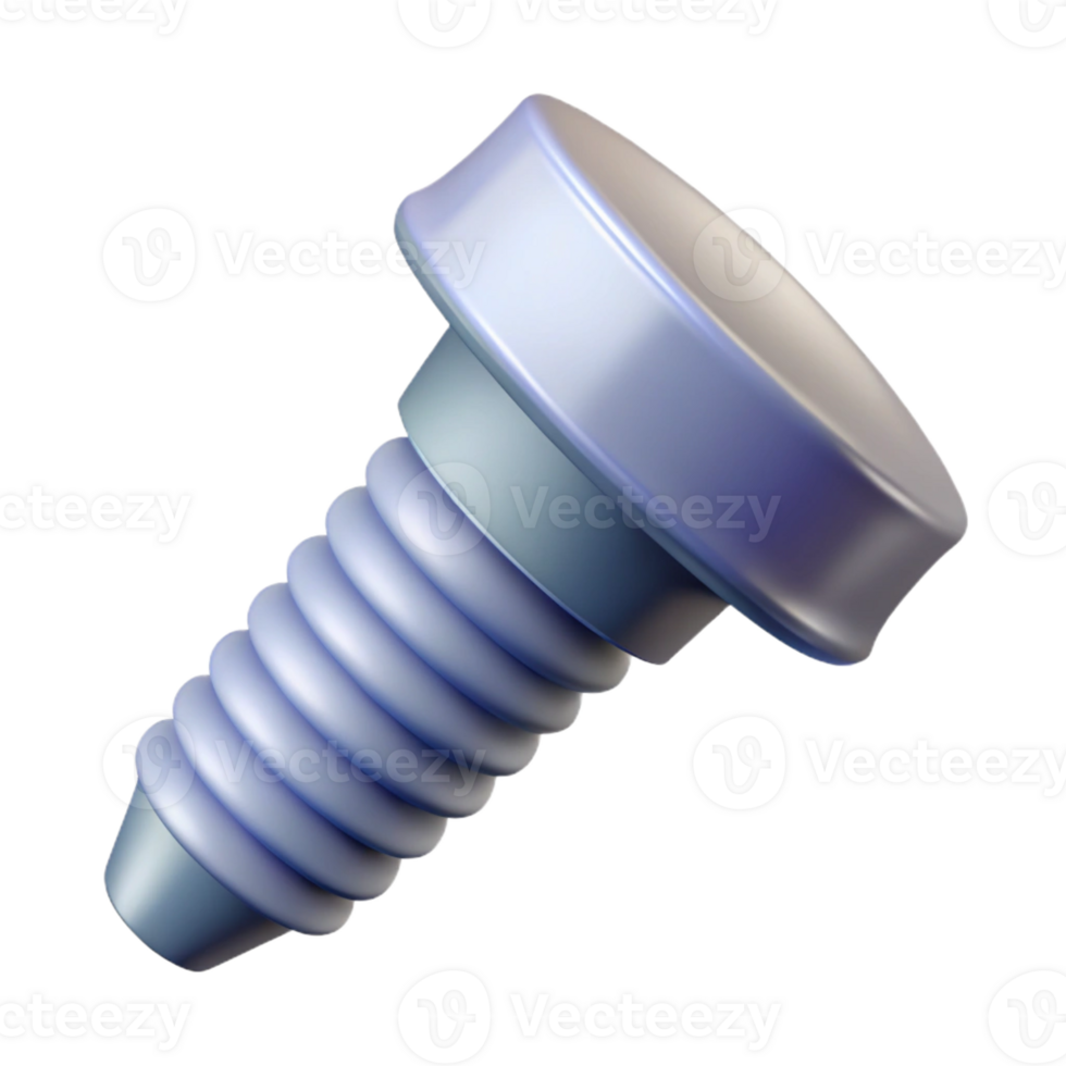 playful alluring Flat color technical drawing of a screw. Minimal design, clean lines with Scalable Design. expertly shot png