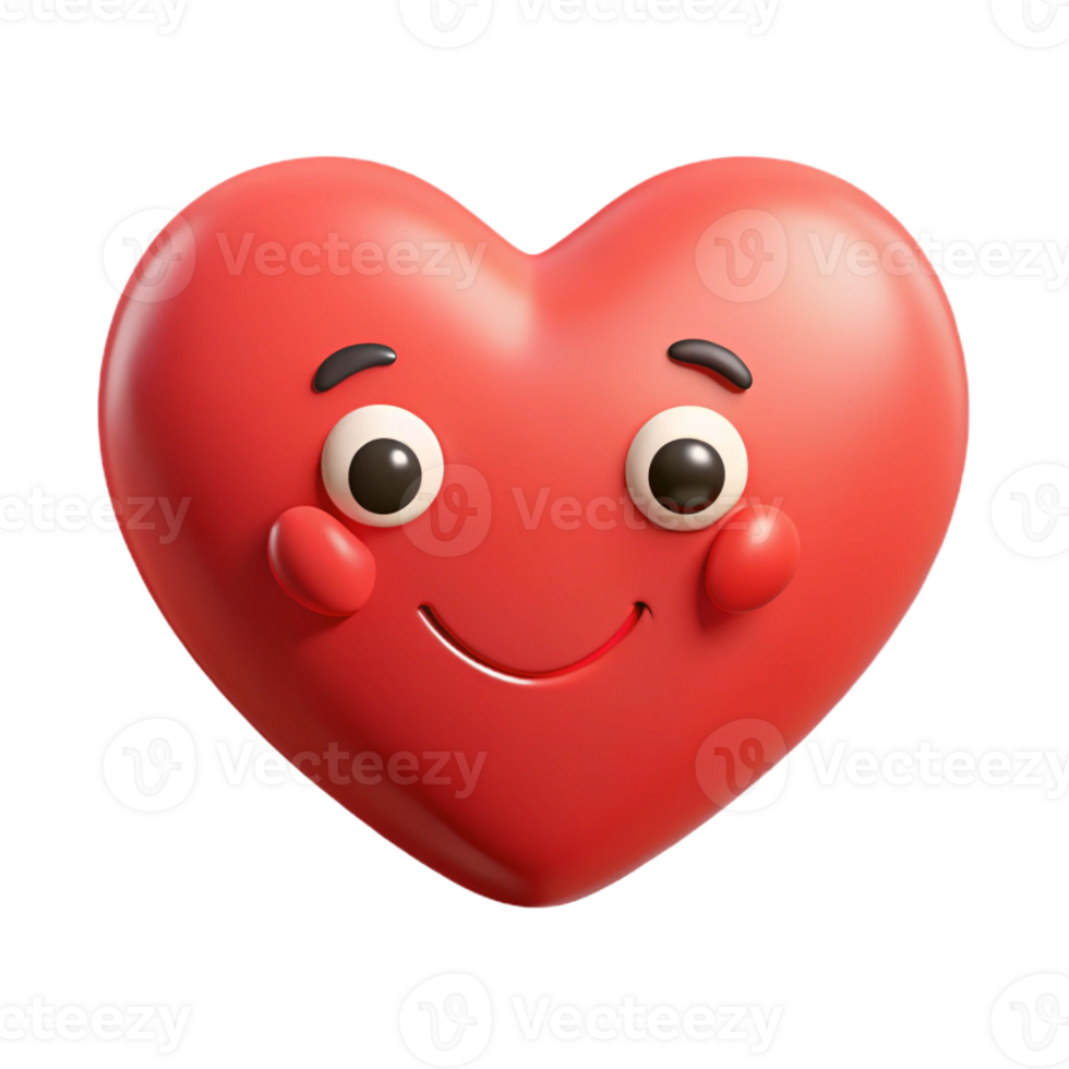 sumptuous playful traditional Heart-shaped character with a rounded bottom. Flat red color, clean lines with Scalable Design. original png