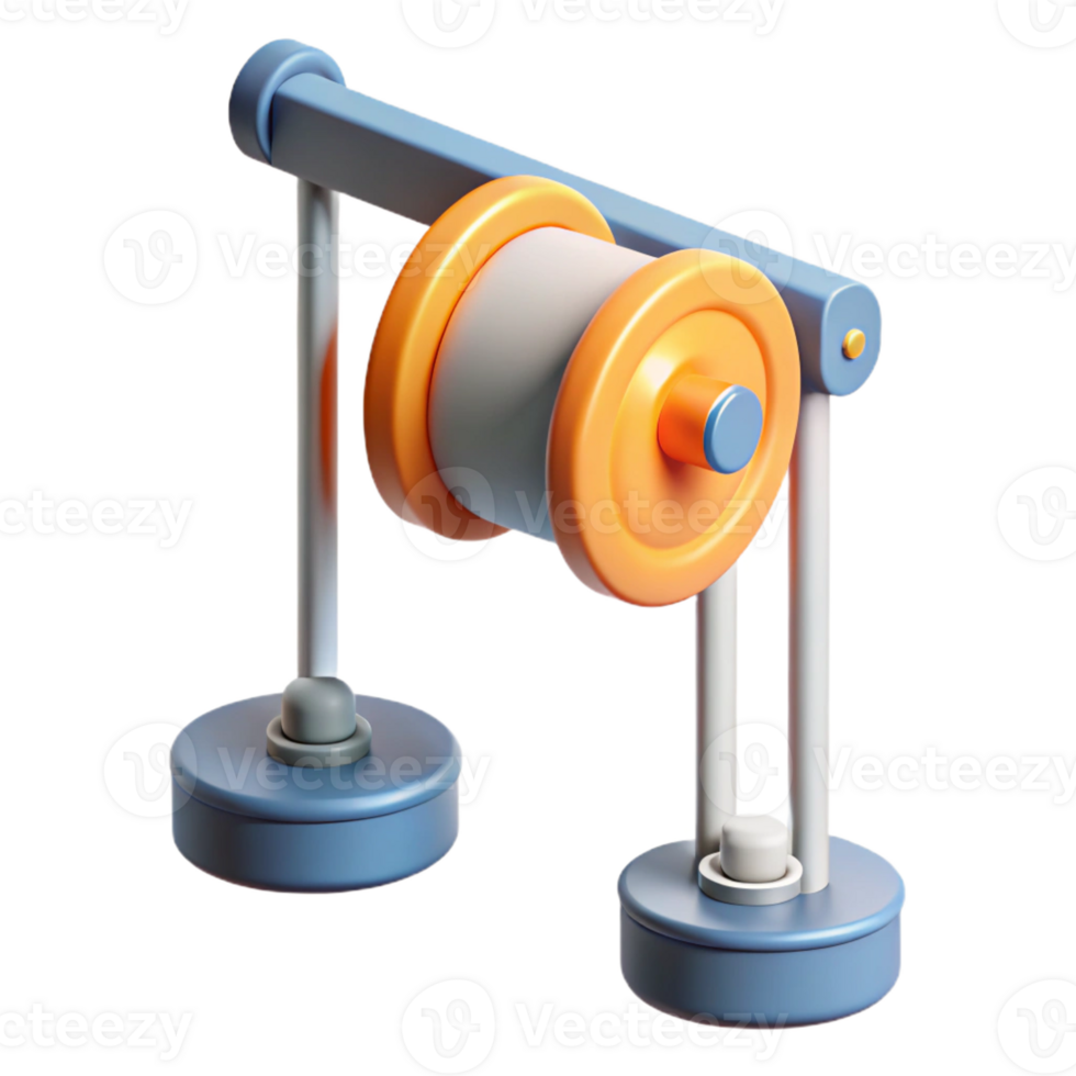 unparalleled gothic Scalable diagram of a pulley system. Single-weight stroke, minimal design, flat color with Scalable Design. 4K png