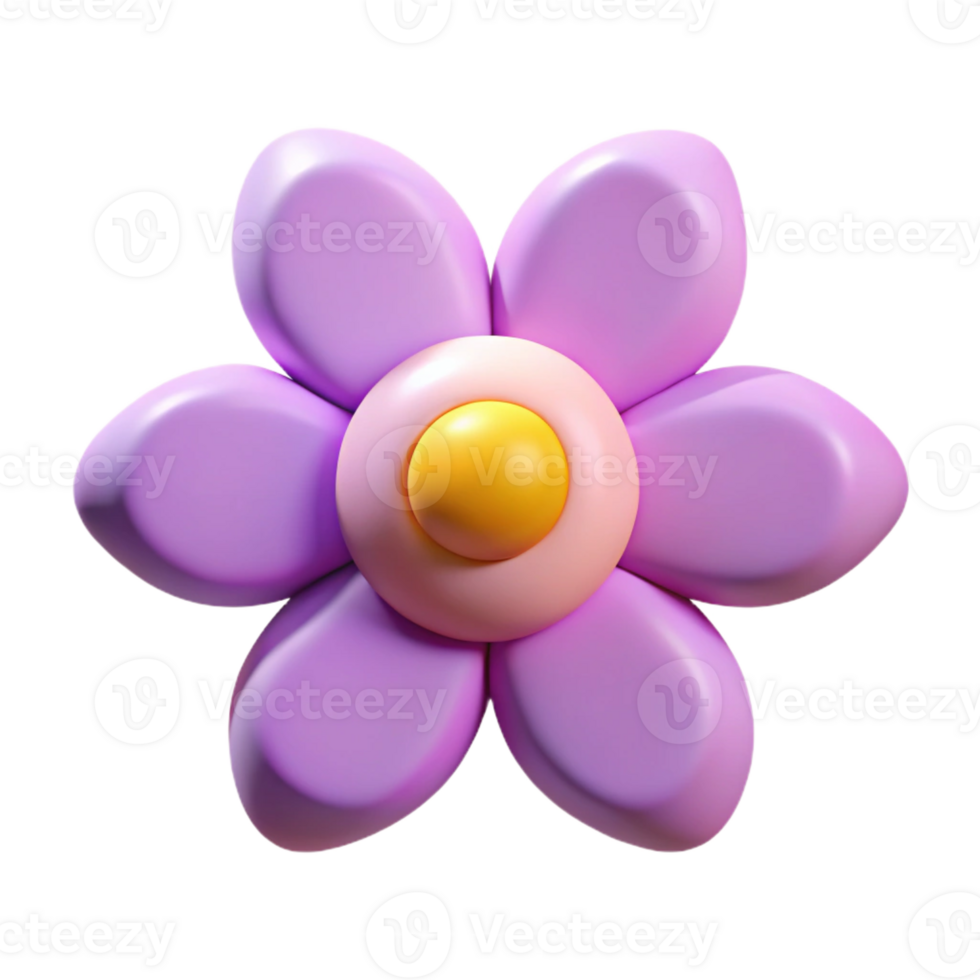 splendid playful nordic Flower character with five rounded petals. Clean lines, flat color, minimal design with Scalable Design. masterfully captured png