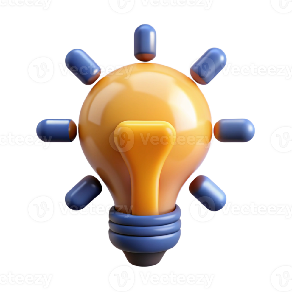 whimsical striking Abstract symbol of creativity. A lightbulb. Crisp edges. Single-weight stroke. with Scalable Design. precision png