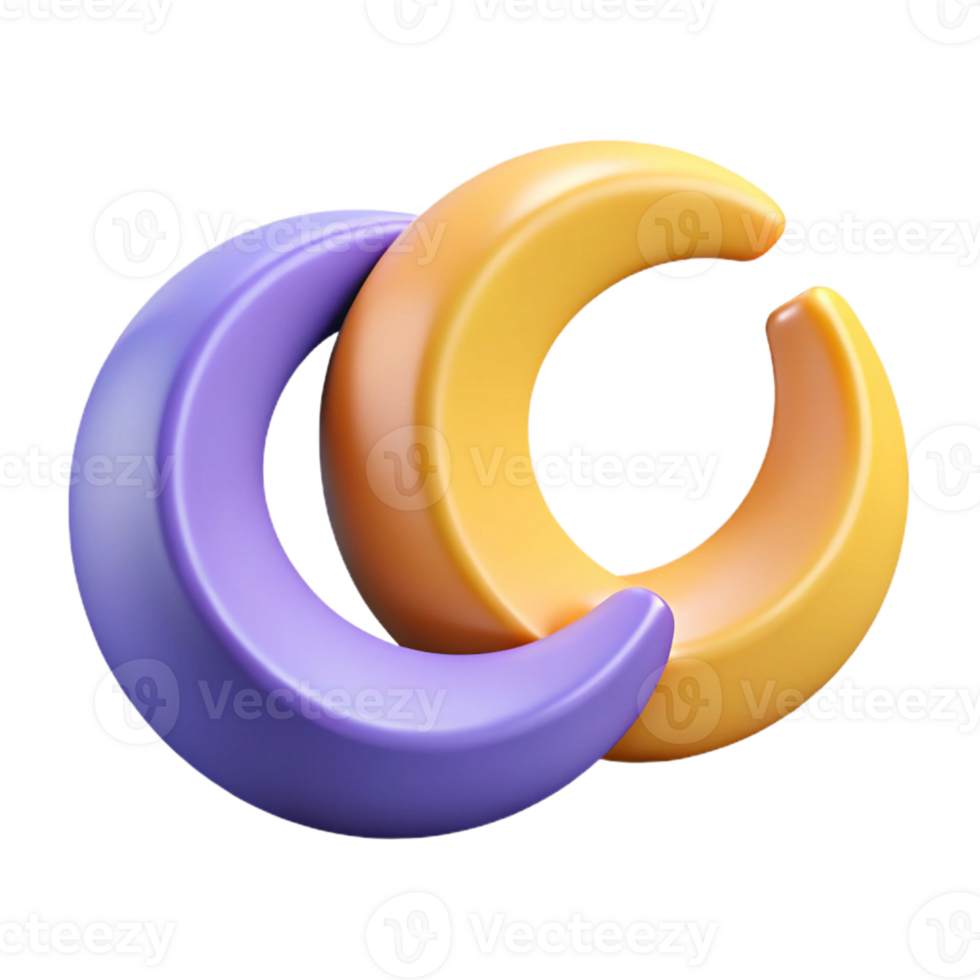 nostalgic dazzling Interlocking crescent shapes, single-weight stroke, flat color with Scalable Design. flawless png