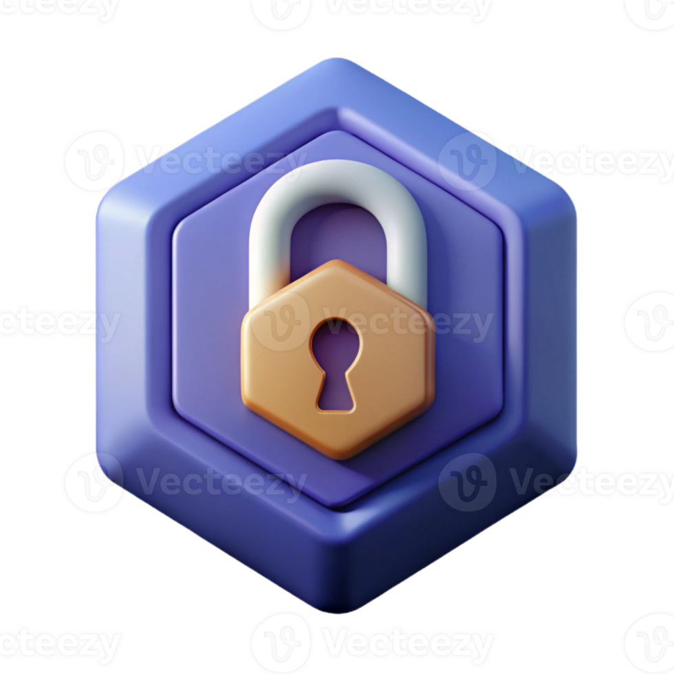 playful elegant Geometric symbol of security. A lock. Flat color. Clean lines. Minimal with Scalable Design. perfect clarity png