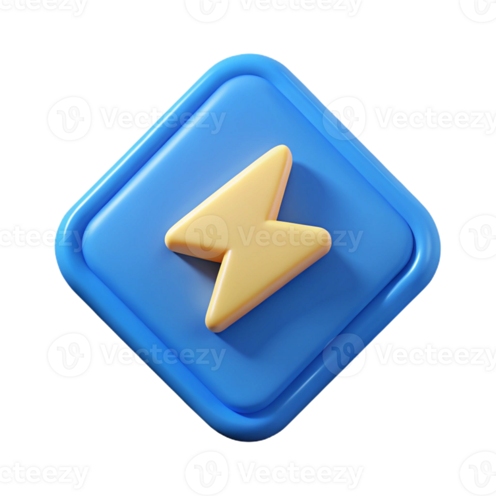 inspired contemporary Triangular badge with a simple lightning bolt icon. Flat color, minimal design, clean lines with Scalable Design. professional png