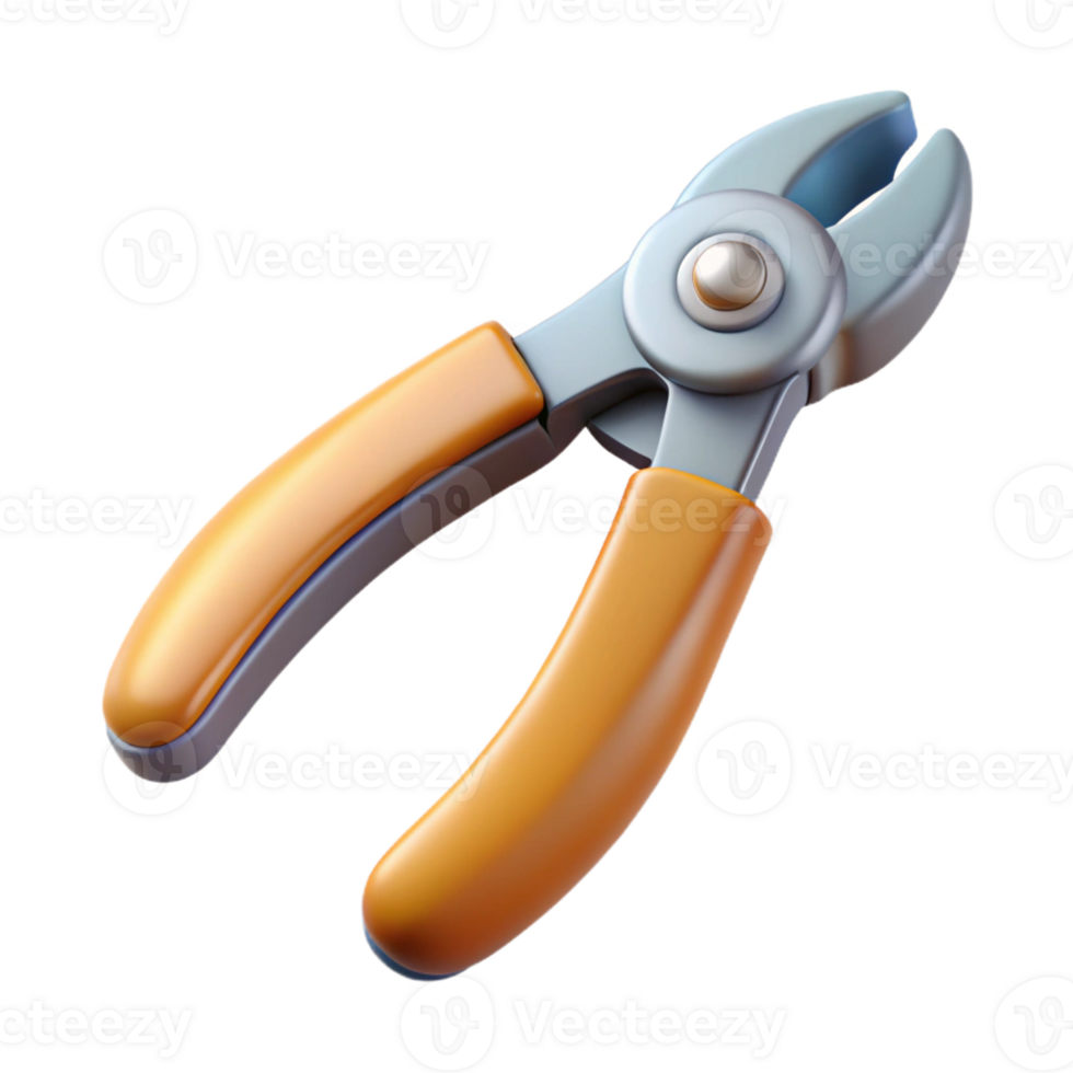 stunning melancholic avant-garde Clean line art of a stylized pliers. Minimal design, flat color with Scalable Design. crisp png