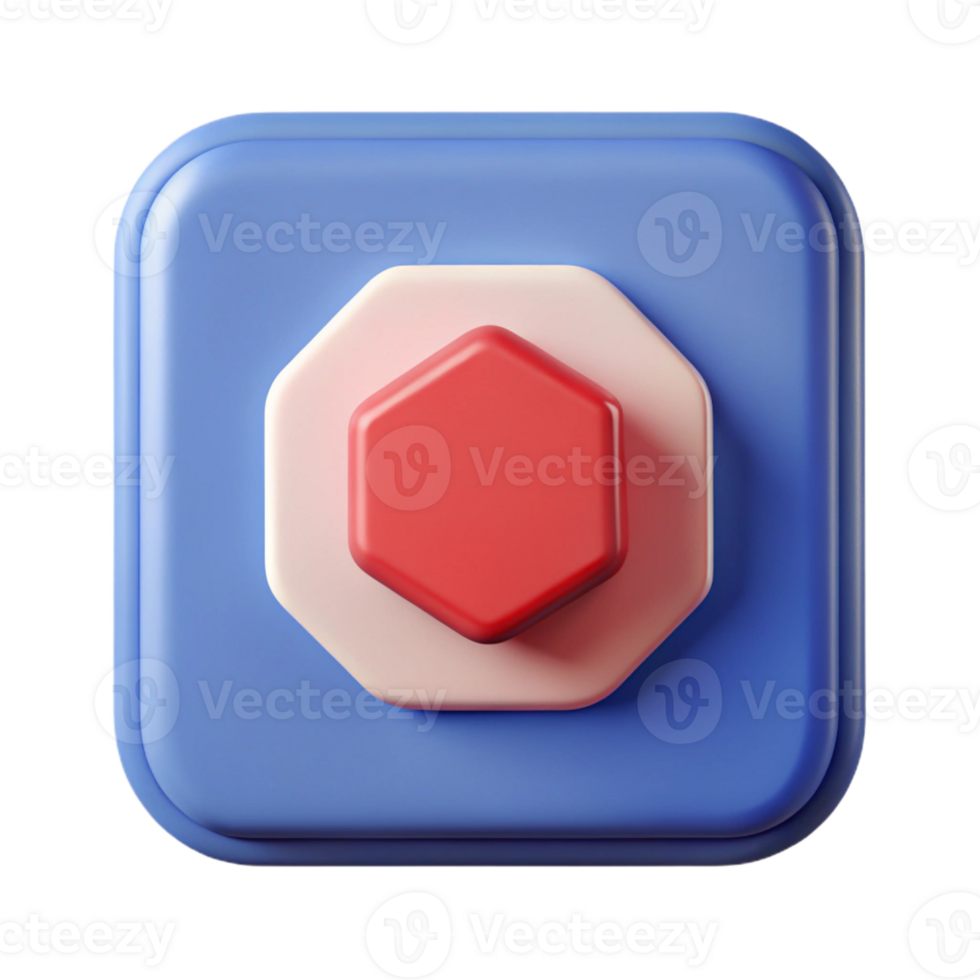wonderful rare Stop button icon in a square shape. Flat color, scalable, single-weight stroke with Scalable Design. png