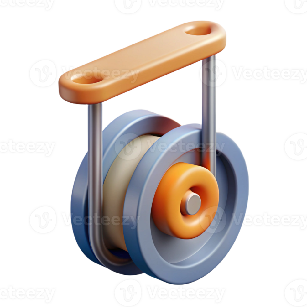 quintessential classic Technical illustration of a pulley. Scalable, minimal, single-weight stroke with Scalable Design. handcrafted png