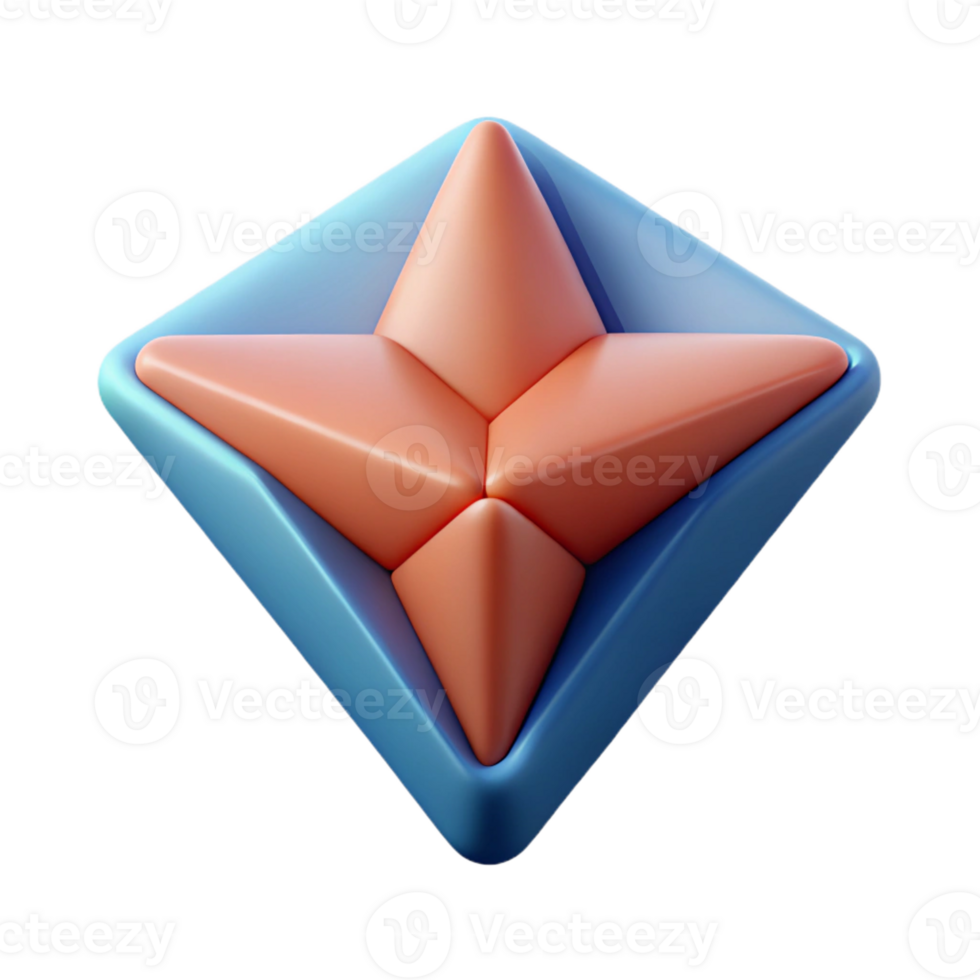 nostalgic enchanting Symmetrical abstract shape. Clean lines, flat color, with Scalable Design. expertly shot png