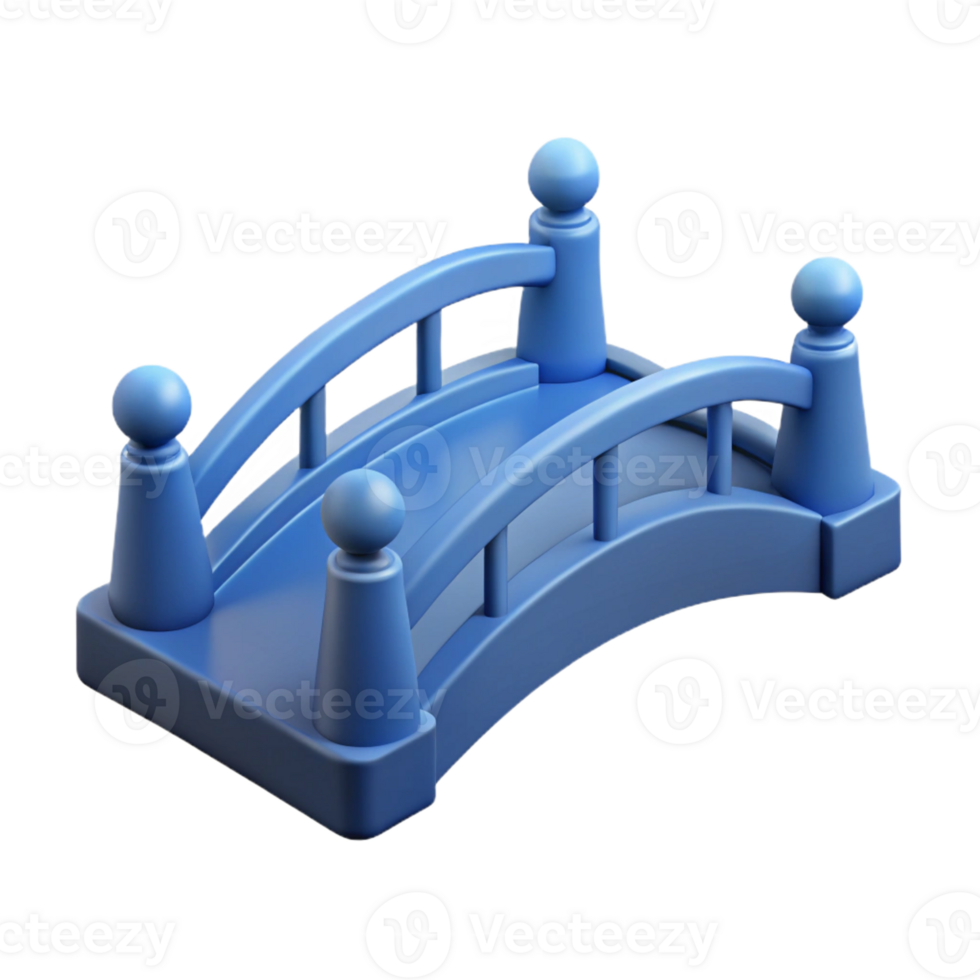impressive mysterious abstract Blueprint of a simple bridge. Clean lines, flat color, with Scalable Design. studio quality png