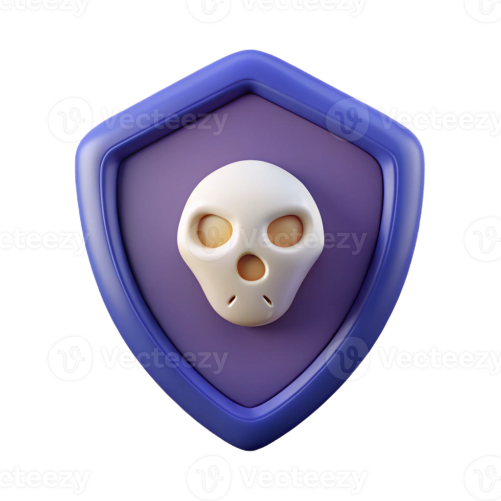 unparalleled rustic Shield-shaped badge with a simple, symmetrical skull. Clean lines, flat color, with Scalable Design. 8K png