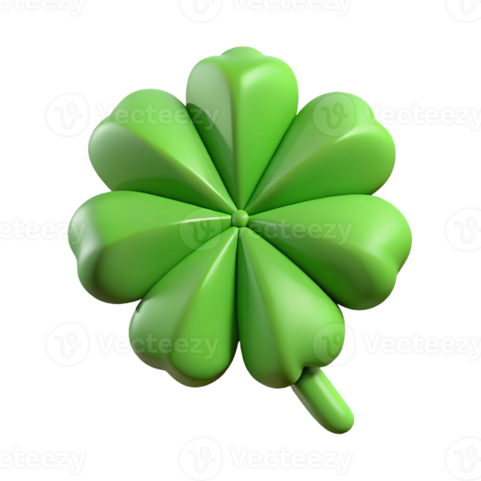 striking ethereal retro Clean lines, symmetrical rendering of a four-leaf clover. Flat color, minimal design with Scalable Design. elite png
