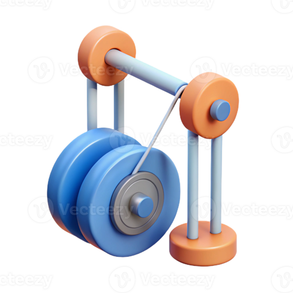 immaculate peaceful artistic Scalable diagram of a pulley system. Single-weight stroke, minimal design, flat color with Scalable Design. elite png