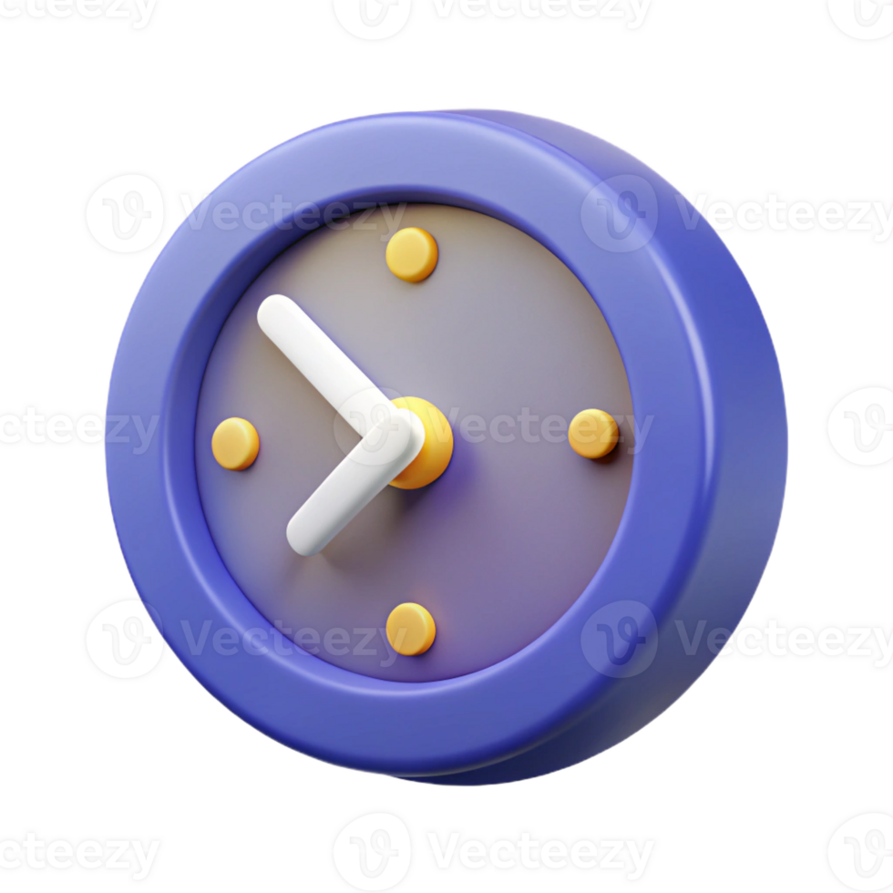 quintessential modern A clock icon showing a specific time. Geometric, flat color, minimal with Scalable Design. professional png