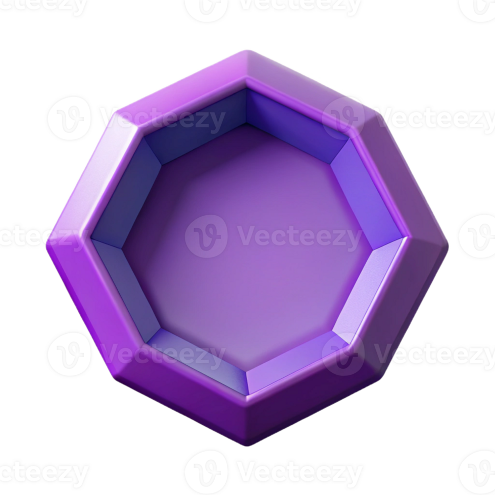 whimsical dazzling Symmetrical, octagonal shape. Crisp edges, purple flat color. Clean lines, with Scalable Design. refined png
