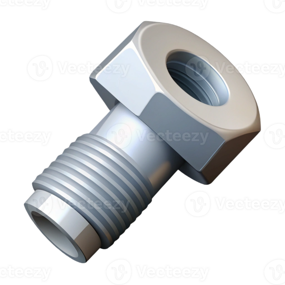 calm extraordinary Technical drawing of a bolt and nut. Crisp edges, scalable, symmetrical with Scalable Design. 4K png