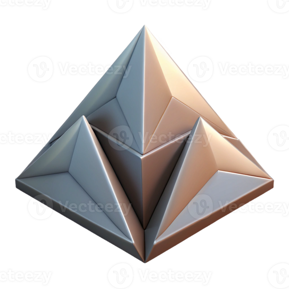 quintessential futuristic Geometric blue triangles forming a star. Crisp edges, minimal design with Scalable Design. 4K png