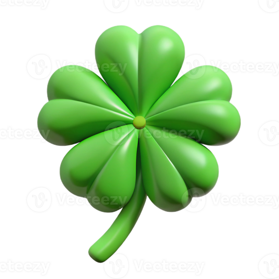hypnotic romantic vintage A symmetrical green four-leaf clover. Crisp edges, with Scalable Design. high quality png