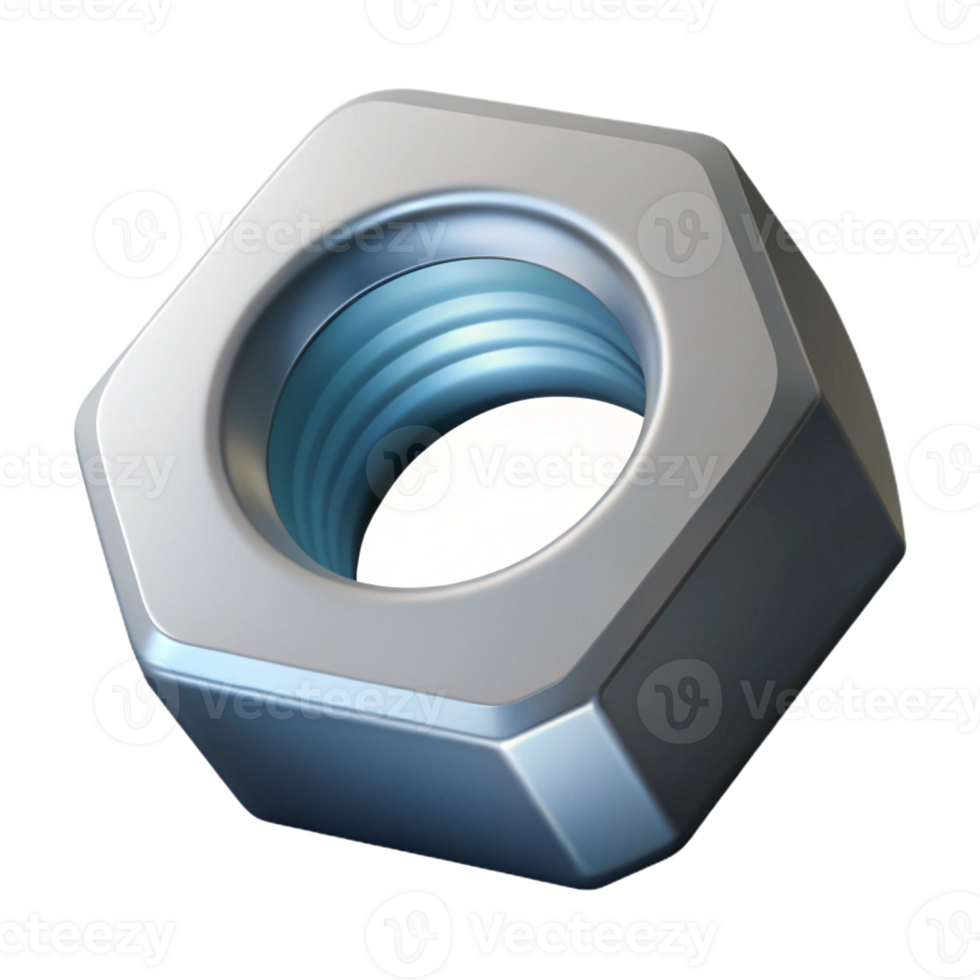 harmonious picturesque Technical drawing of a hexagonal nut. Crisp edges, clean lines with Scalable Design. high resolution png